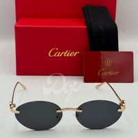 نظارة كارتير پانتير دو ذهبي عدسة سوداء