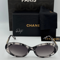 نظارة شانيل EYE-CAT لون مميز بشعار ذهبي الاصدار ال...