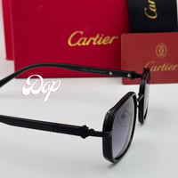 نظارة كارتير مربع أسود بعدسة سوداء مدرج