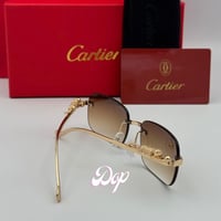 نظارة كارتير الفهد ذهبي بعدسة بُني مدرج