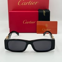 نظارة كارتير بعدسة مستطيلة أسود كامل