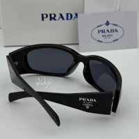 نظارة برادا مستطيل رياضي بعدسة سوداء