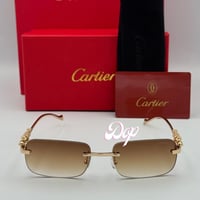 نظارة كارتير الفهد ذهبي بعدسة بُني مدرج
