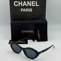 نظارة شانيل Eye-Cat أسود بشعار ذهبي