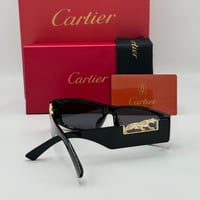 نظارة كارتير بعدسة مستطيلة أسود كامل