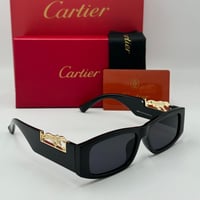 نظارة كارتير بعدسة مستطيلة أسود كامل