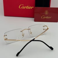 نظارة كارتير معدني ذهبي بعدسة شفافة