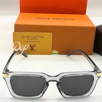 نظارة لويس فيتون شفاف مربعة بعدسة سوداء