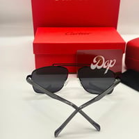 نظارة كارتير أسود كامل مربعة بعدسة سوداء