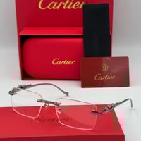 نظارة كارتير الفهد فضي بعدسة شفافة