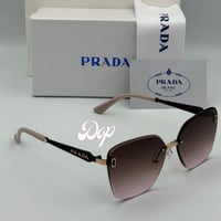 نظارة برادا بدون أطار عدسة وردي مدرج