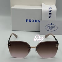 نظارة برادا بدون أطار عدسة وردي مدرج