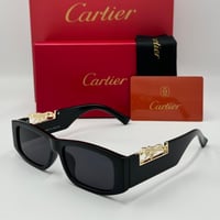 نظارة كارتير بعدسة مستطيلة أسود كامل