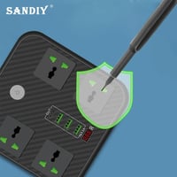 قسام كهرباء 4 مخرج 2 USB مخرج Type-C