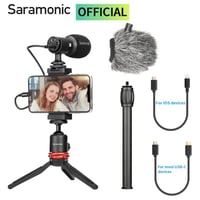 ستاند جوال مع ميكروفون وإضاءة