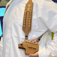 محزم مسدس نص | سيفين و نخلة