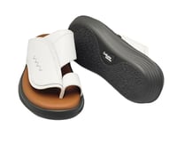 نعال تقنية سويسري طبي - أبيض أرضية بني فاتح