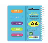 تولي دفتر سلك فواصل ملونة عربي 100 A4