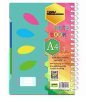 تولي دفتر سلك فواصل ملونة عربي 100 A4