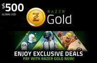 شراء بطاقة ريزر جولد عالمية 500 دولار