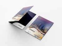 طباعة فولدر ورقي مع جيب طباعة عالية الدقة مع طبقة...