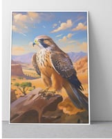 لوحة صقر مطبوعة عالية الدقة على قماش الكانفس