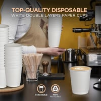 اكواب ورقية دبل اسود 8 اونص بدون غطاء (1000 حبة) م...