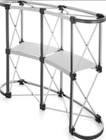 طاولة بوب اب منحنية مع طباعة عالية الدقة