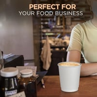 اكواب ورقية دبل 8 اونص بدون غطاء (1000 حبة) مع طبا...