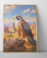 لوحة صقر مطبوعة عالية الدقة على قماش الكانفس