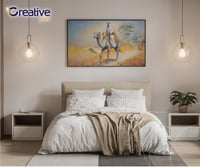 لوحة حائط كانفس بإطار او بدون إطار تراثية لرجل عرب...