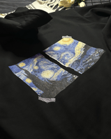 هودي آوفرسايز طباعة حرارية - ليلة النجوم -