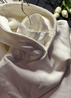 هودي أسود آوفرسايز مطرز - حسب الطلب -