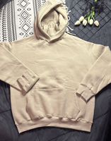 هودي أسود آوفرسايز مطرز - حسب الطلب -