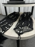 فستان اسود سهرة مزين بكريستالات