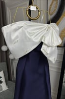 فستان انيق متناقض الالوان