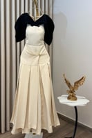 فستان ناعم متناقض اللون