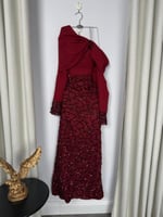 فستان سهرة عودي انيق بكتف واحد