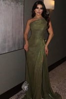 فستان بليسيه بكتف واحد