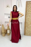 جلابية فخمة باللون العودي