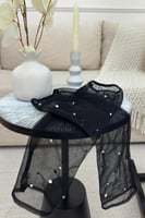 فستان اسود بنمط كورسيه مميز بكريستالات