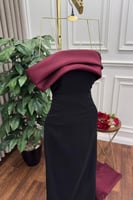 فستان ناعم متناقض اللون