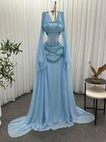 فستان سهرة سماوي