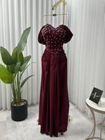 فستان سهرة بتطريز انيق