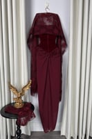 فستان سهرة انيق بتصميم مميز