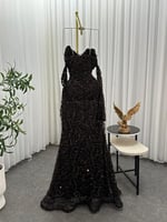 فستان سهرة انيق بتطريز مميز