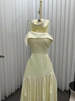 فستان ناعم باللون الليموني