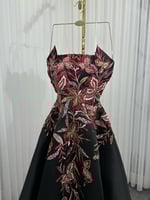 فستان سهرة اسود بتطريز فاخر