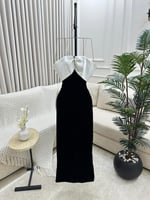 فستان انيق متناقض اللون