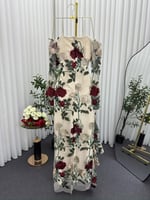 فستان ناعم مورد عاري الكتف